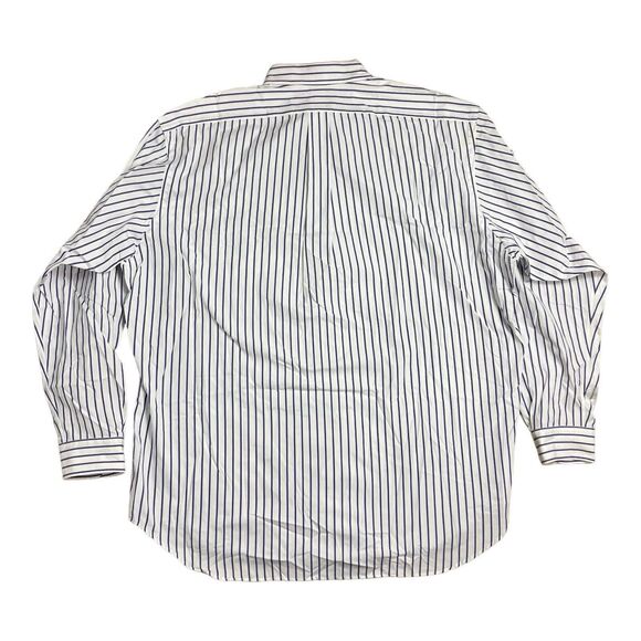 Ralph Lauren Golf Shirt Mens XL Purple Striped Button Down Tilden Cotton Pony LS - Picture 10 of 12
